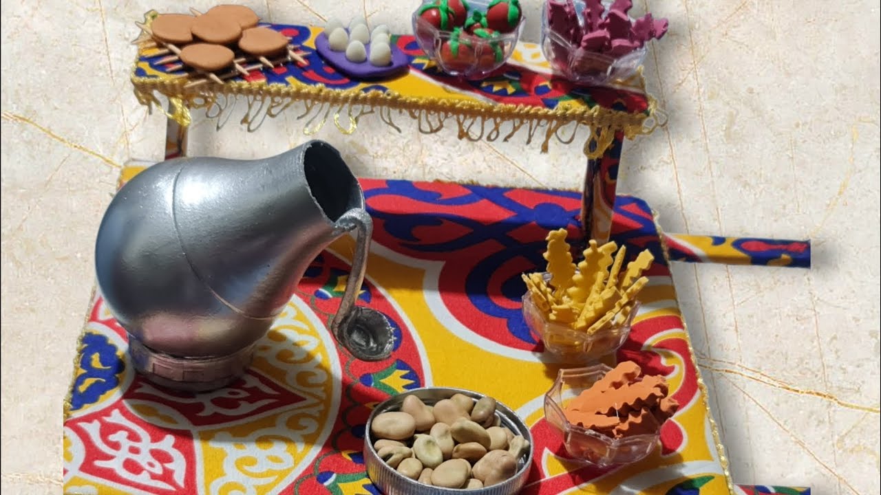 حصرى ديكور🎨 رمضانى مصغرات 👌الطعام لتزيين عربية الفول🌙 رمضان 2026 مشروع مربح جدا💥❤️😍🤩🥰