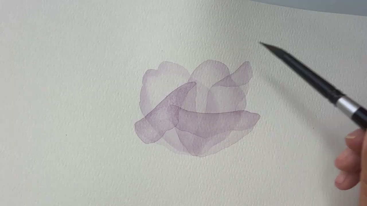 Full-length video, transparent watercolor flower 🌸 #watercolor 