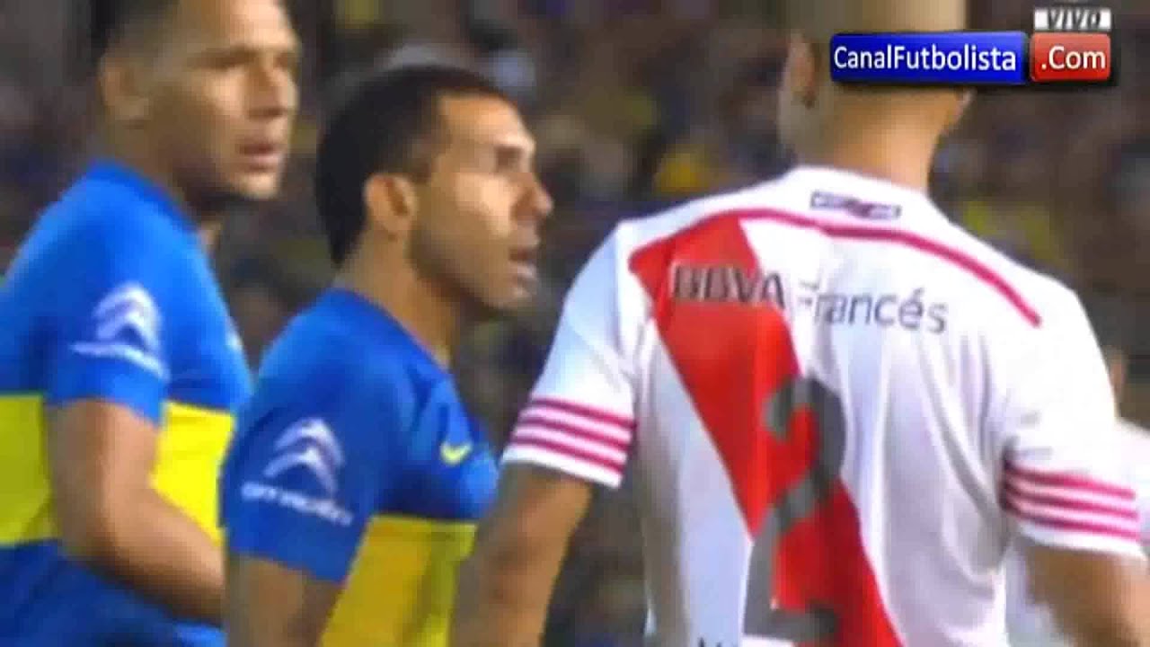 Agresi&oacute;n de Maidana a T&eacute;vez y Ch&aacute;vez Boca Juniors vs River Plate 0 1  2016