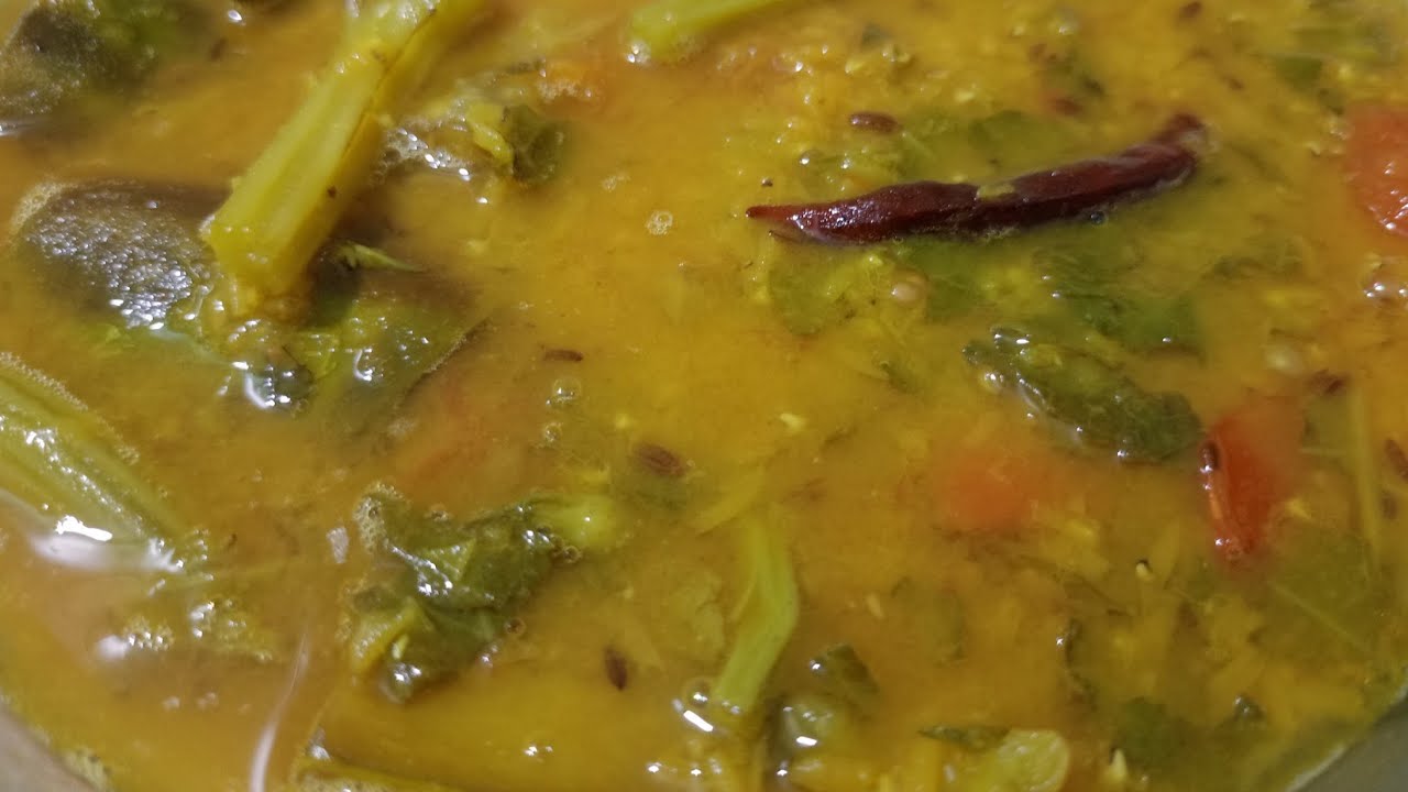 লাউ শাক দিয়ে মুসুর ডাল ll Lau shak diya musur dal recipe ll Dal recipe 