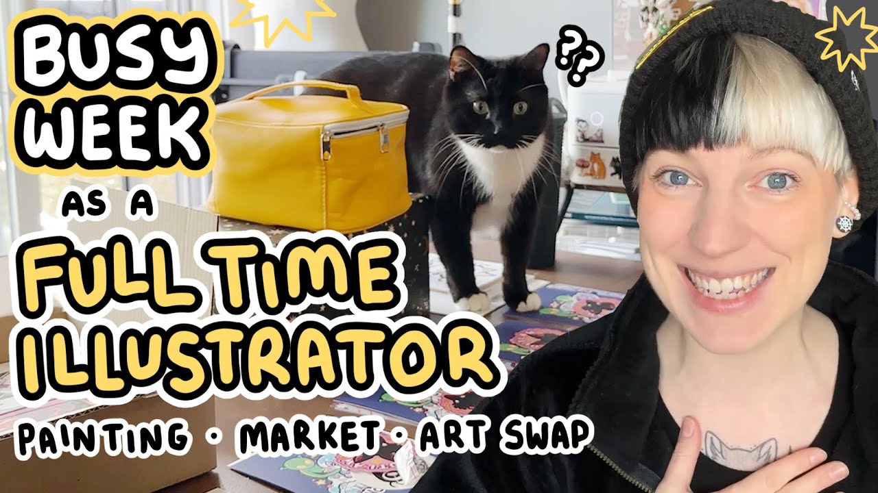 ART VLOG ✦ busy week as an illustrator @ market, meet-up, commissions | full time artist