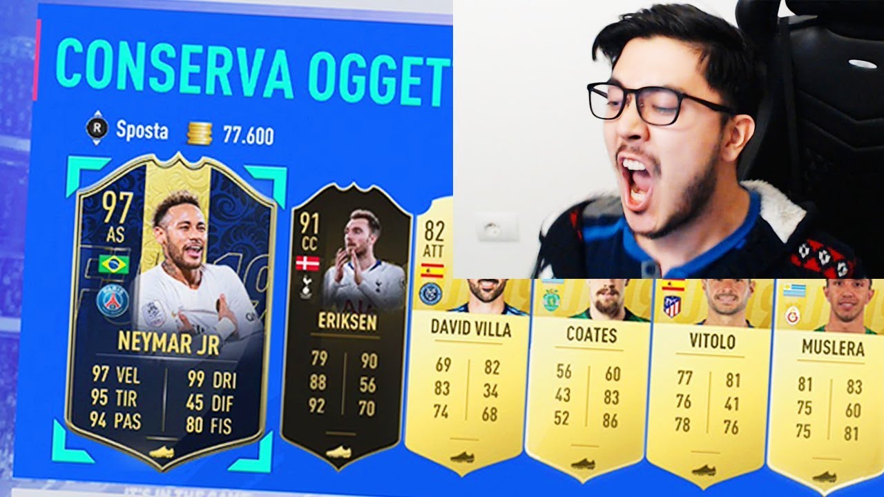 NEYMAR TOTY + ERIKSEN 91 NELLO STESSO PACK OPENING!! - FIFA 19 Ultimate Team