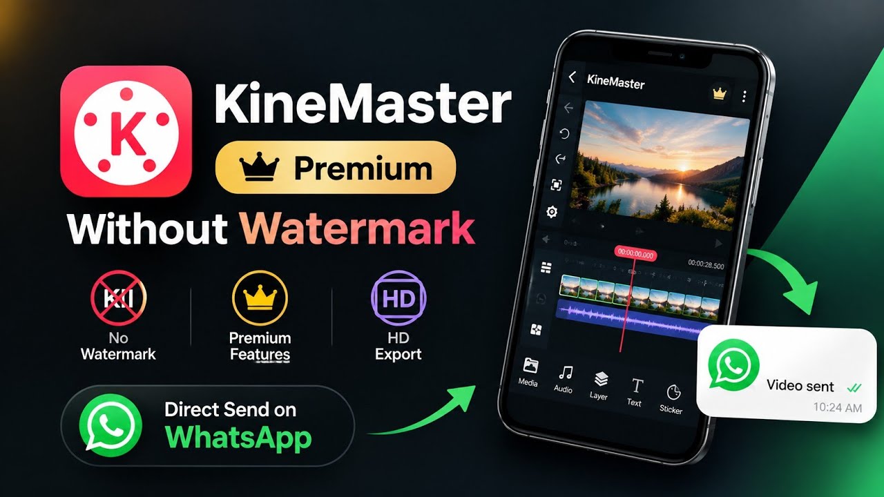 Kinemaster mod apk 2026 without watermark, without watermark kinemaster free