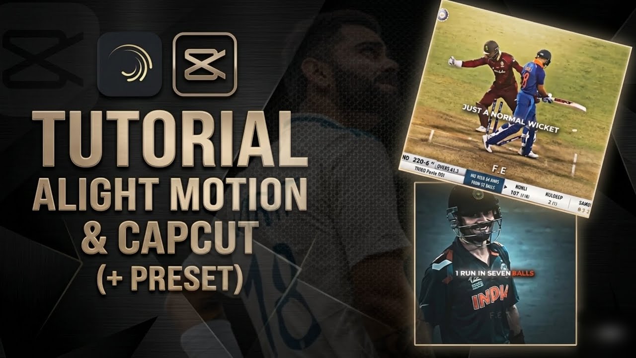 Step-by-step cricket Short 🏏editing tutorial by @Flexi_editzzz . Alight Motion & Capcut.🔥