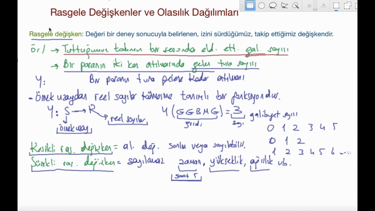 13) Olasılık - Rasgele değişkenler ve olasılık dağılımları