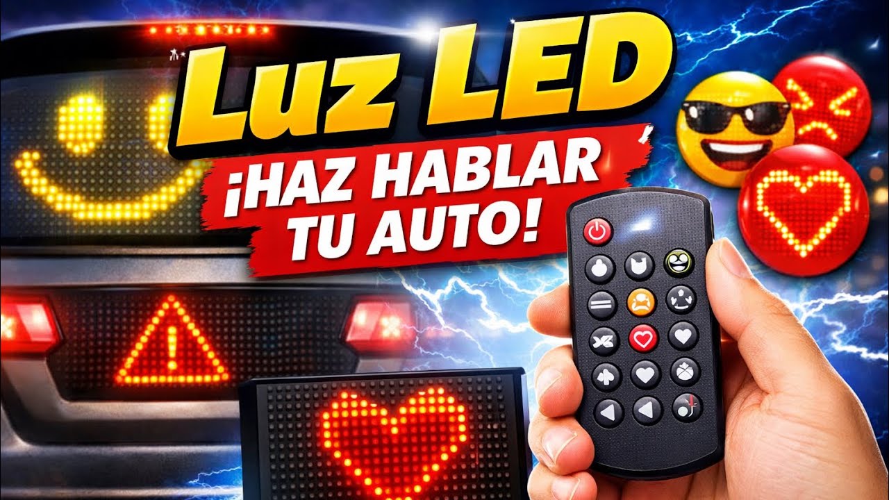 Luz LED para Auto con 14 Modos: Personaliza Tu Mensaje en la Carretera