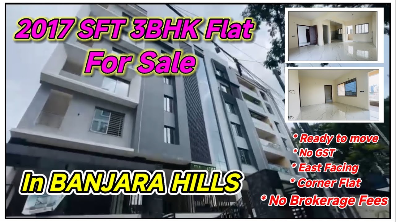 Premium 3BHK Flat For Sale In Banjara Hill Near Sakshi/Care Hospital/4uDreamHouse Consultant