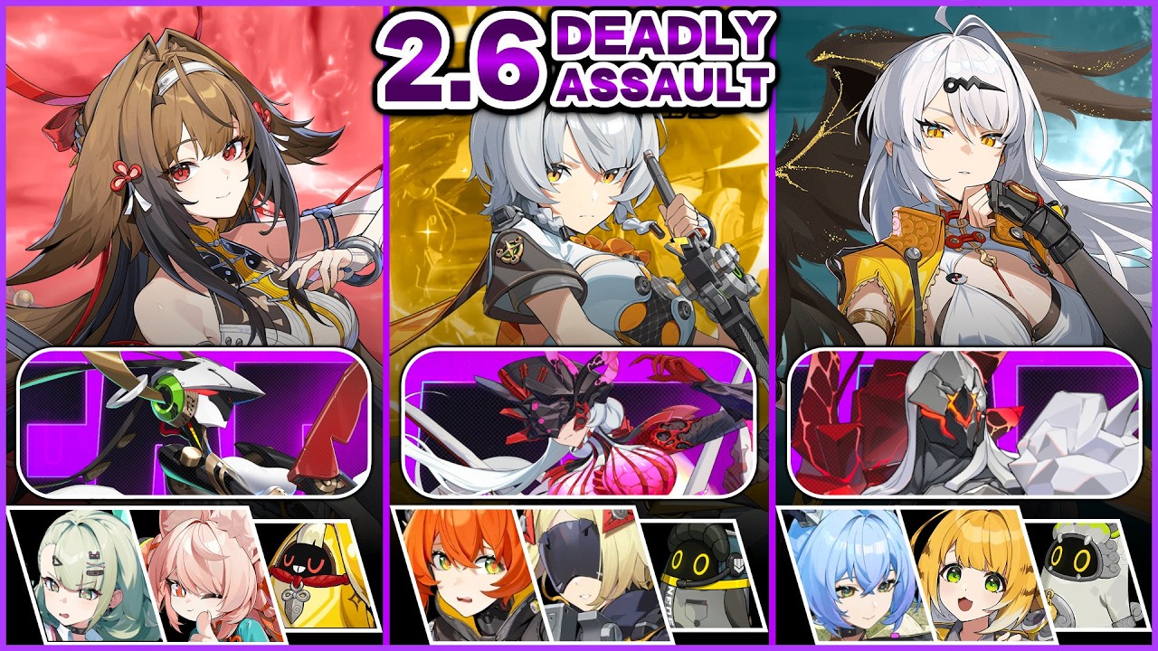 NEW 2.6 Deadly Assault 9-Stars ⭐| M0 Ye Shunguang, M0 Sanby & M0 Yixuan | Zenless Zone Zero
