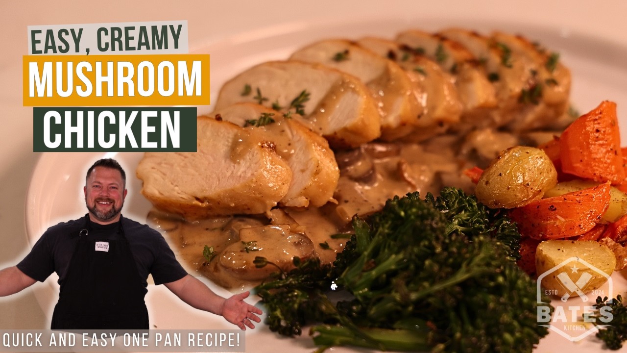 Easy One Pan Mushroom Chicken | Simple meals that the whole family will love!