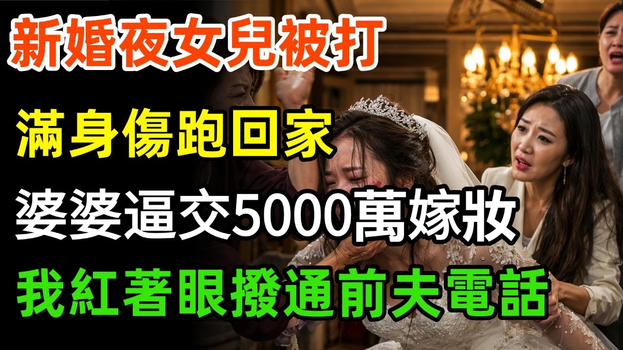 女兒新婚夜滿臉鮮血跑回家，婆婆連打她40個巴掌，逼她交出5000萬嫁妝！我紅着眼撥通前夫電話「你女兒被人欺負了！」#婆媳 #家庭 #故事分享