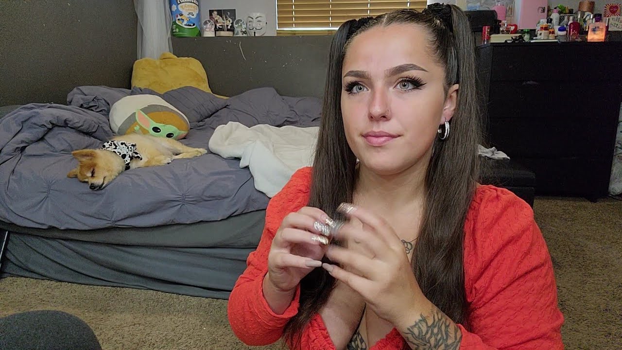 ASMR- Bedazzled Nail Sounds!!! Nail Tapping & Scratching!