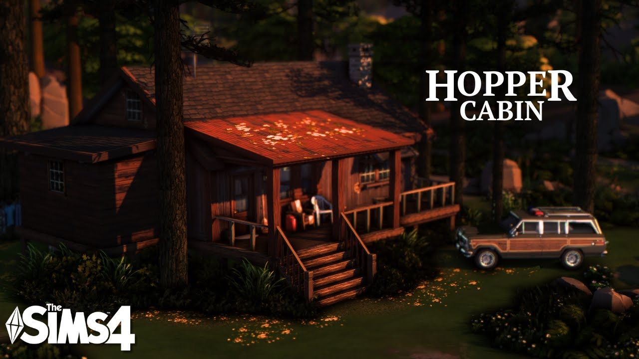 The sims 4 - Hopper Cabin (Stranger Things) Inspired - Relaxing Speed Build ASMR