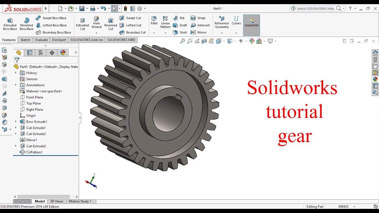 Gear design in soliworks | how to make gear design solidworks #solidworkstutorial #solidworks #cad 