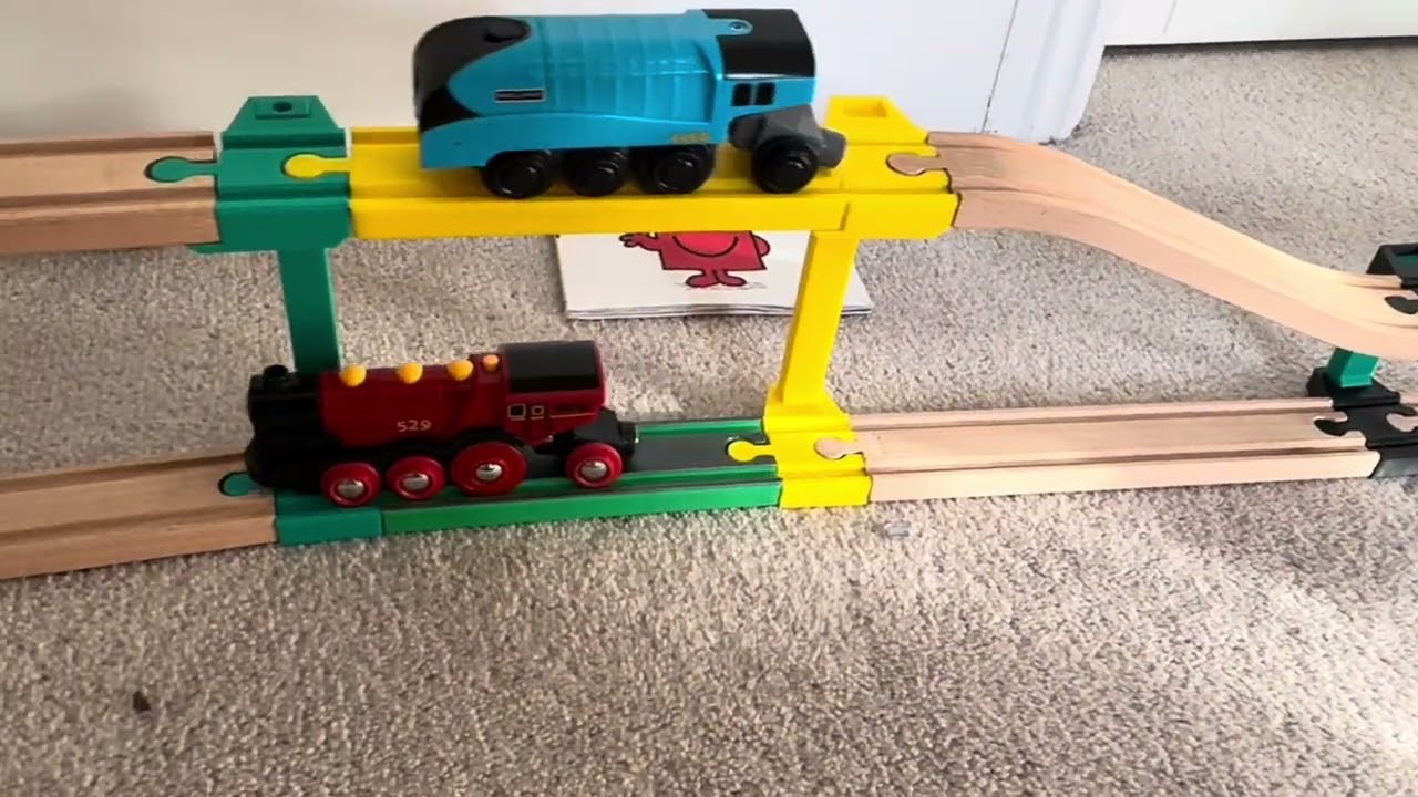 Double Level Train Track! Trains Above and Below 🚂 Fun Train Video