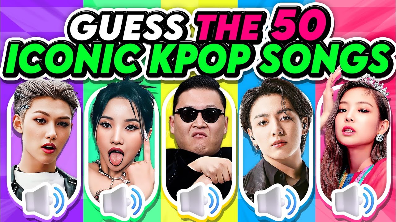 GUESS THE 50 ICONIC KPOP SONGS 💃🎶 (ARE YOU A REAL KPOP FAN? ) | KPOP QUIZ 🎮 🔥