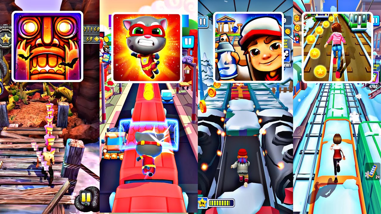 Temple Run 2 🆚 Talking Tom Hero Dash 🆚 Subway Surfers 🆚 Subway Princess Runner