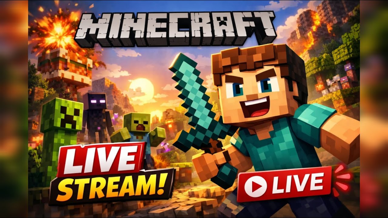 minecraft live friend of friends 24/7 (🎯1k) mining and farming creating