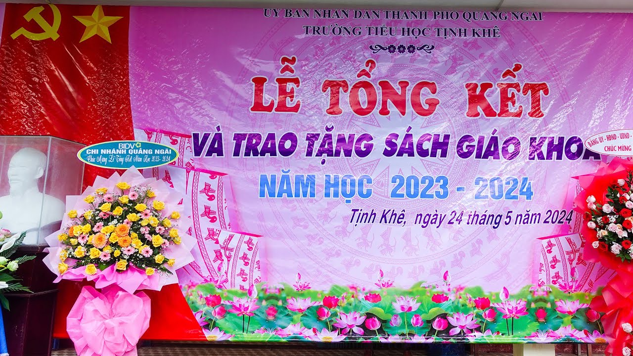 Toàn cảnh Lễ tổng kết năm học 2023 - 2024 của Trường tiểu học Tịnh Khê, Quảng Ngãi