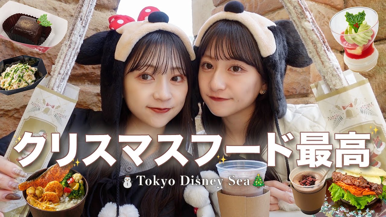 【ディズニー爆食】クリスマス限定フードを1日中食べてきた🍫激推しメニューもみつけて身も心も大満喫🤍
