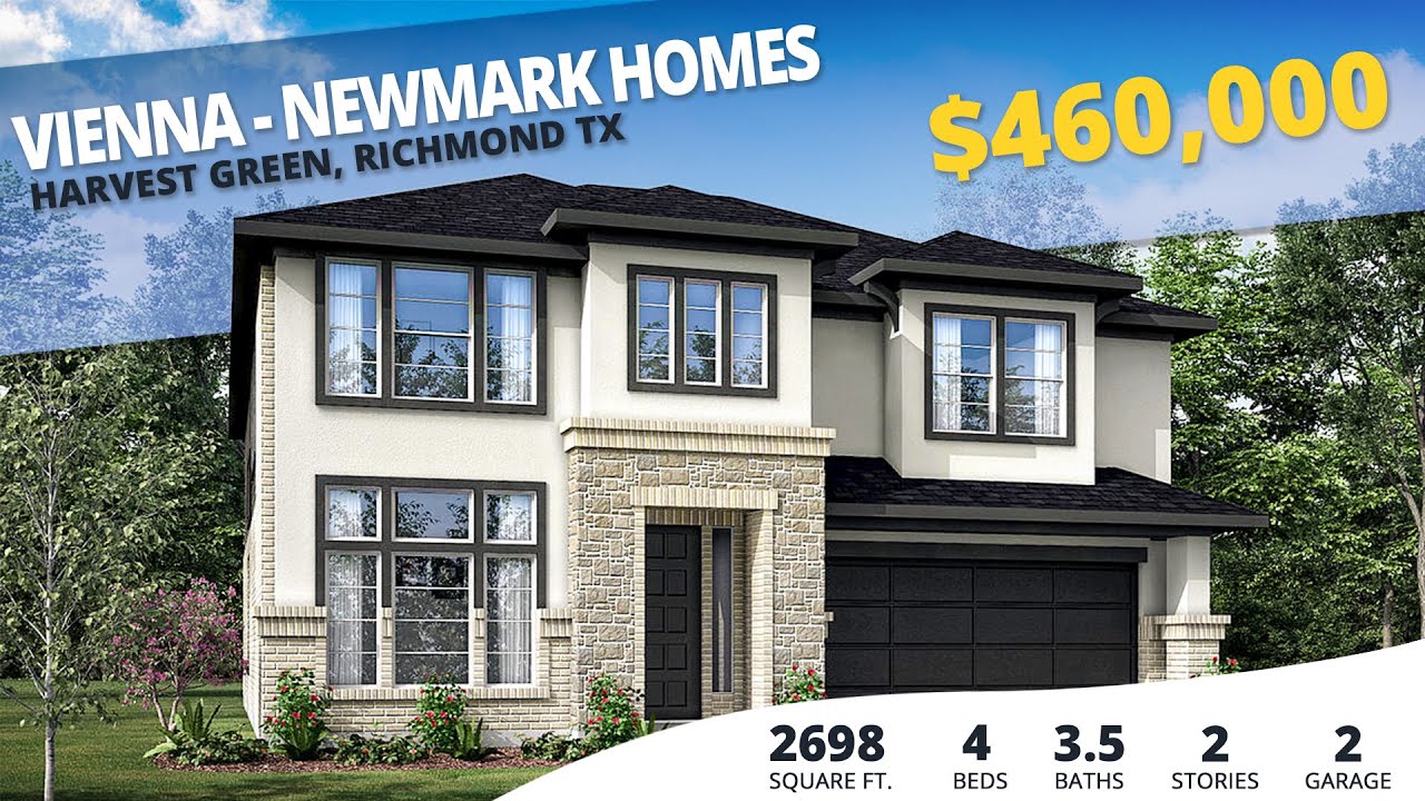 Vienna | 2,698 SF | 4 Bed | 3.5 Bath | Newmark Homes | Harvest Green | Richmond, Tx