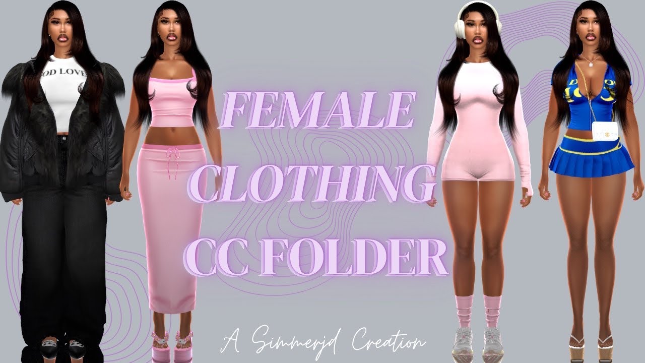 Sims 4 Female Clothing CC Folder | Sims 4 CC Clothes | Sims 4 CC Folder | Sims 4 CC | The Sims 4