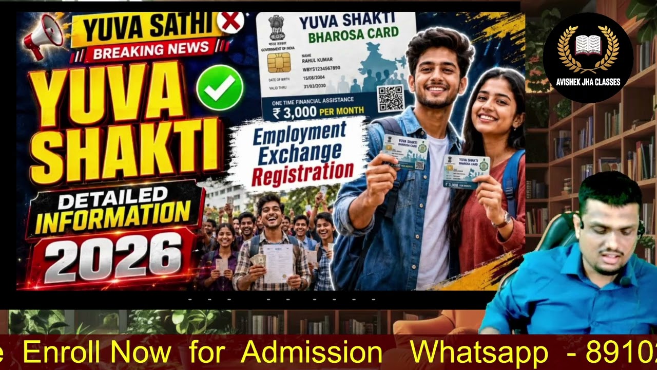 Yuva Shakti Latest Update | 3000/- Per Month | Documents Required and Eligibility Criteria 