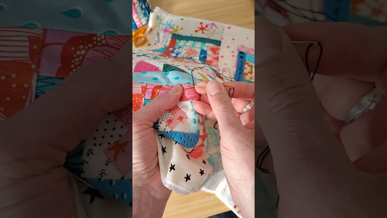 Hand-quilting tutorial. How to bury your threads.