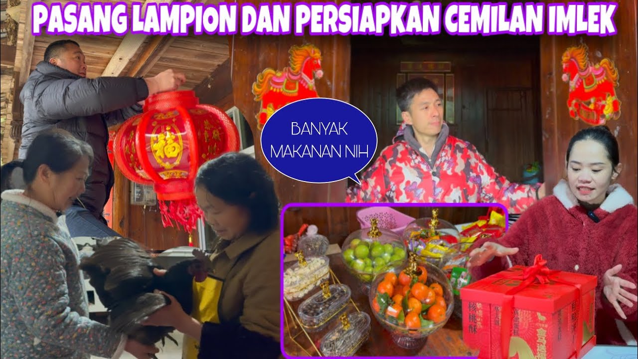 SEHARI SEBELUM IMLEK PASANG LAMPION DAN BAIT LALU  BERIKAN ENYANG AYAM DAN SIAPKAN CEMILAN IMLEK