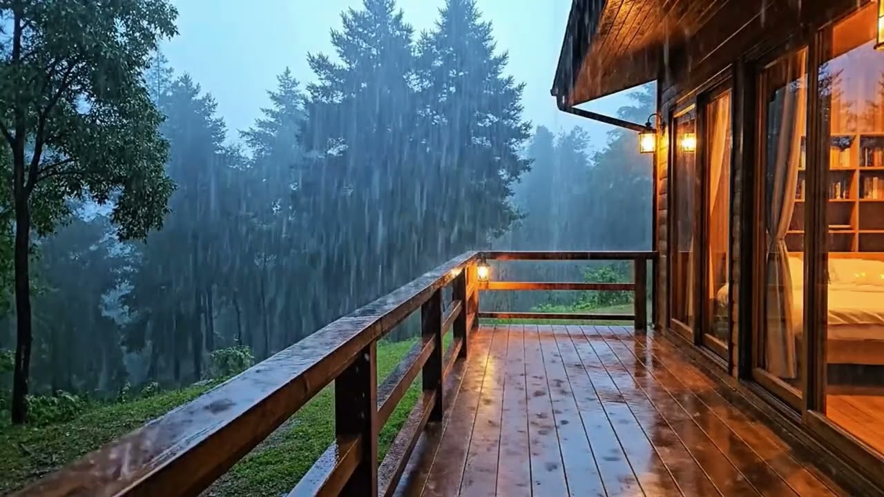 3 Hours Heavy Rain on Tin Roof at Night 🌧️ Deep Sleep Instantly | Relaxing Rain Sounds for Sleep