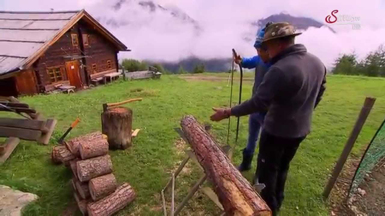ServusTV auf der Alm - Holz hacken auf der Gampe Thaya