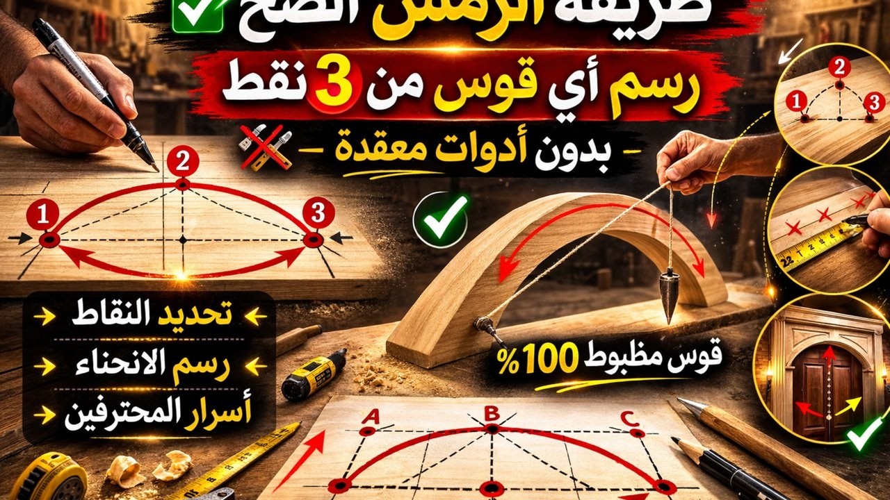 👉 طريقة الرمش الصح ✔️ رسم أي قوس من 3 نقط بدون أدوات