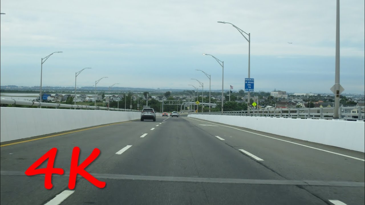 ⁴ᴷ Cross Bay Veterans Memorial Bridge northbound [4K VIDEO]
