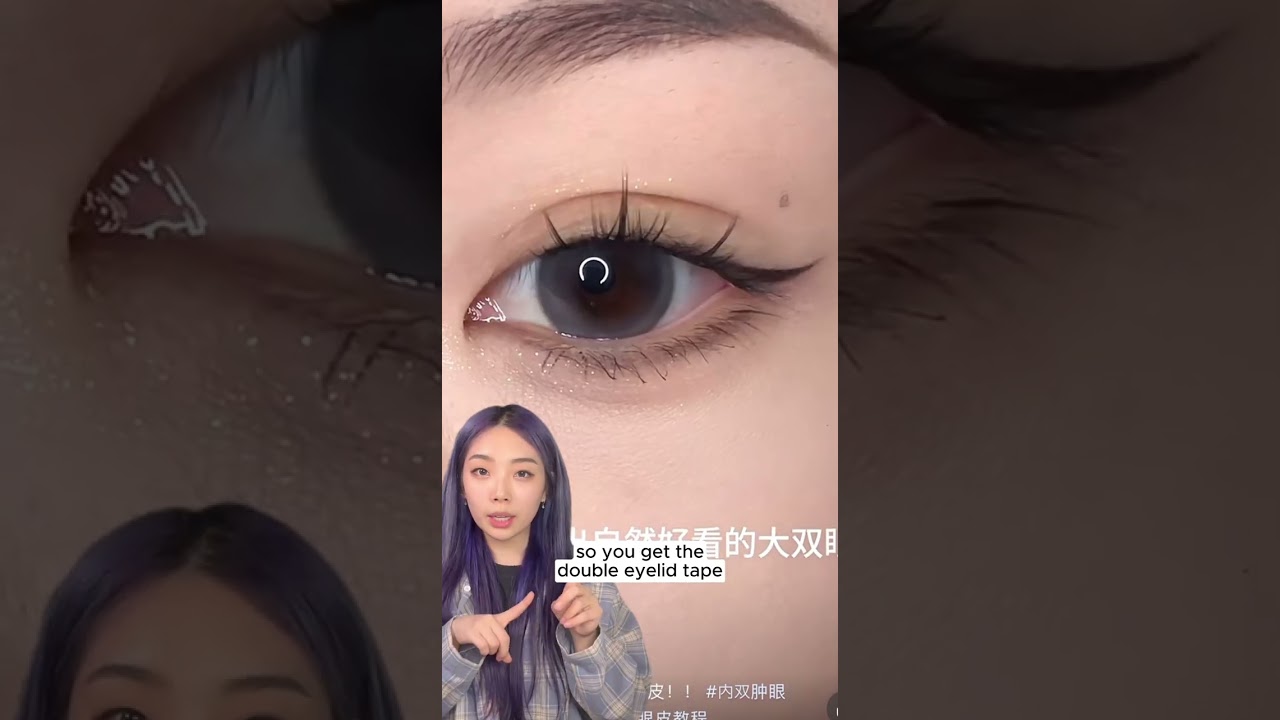 how to get double eyelids with hooded double eyelids #shorts