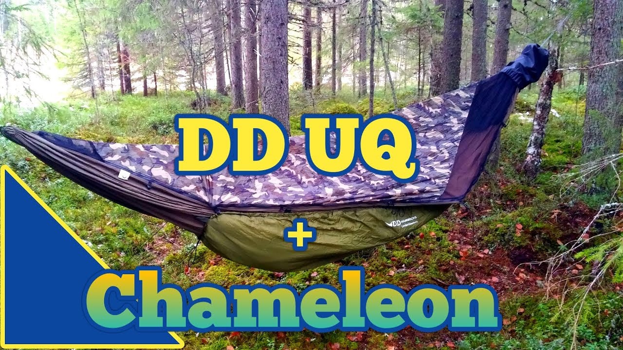 Hammocking with dog. DD undeblanket (underquilt) and the chameleon hammock
