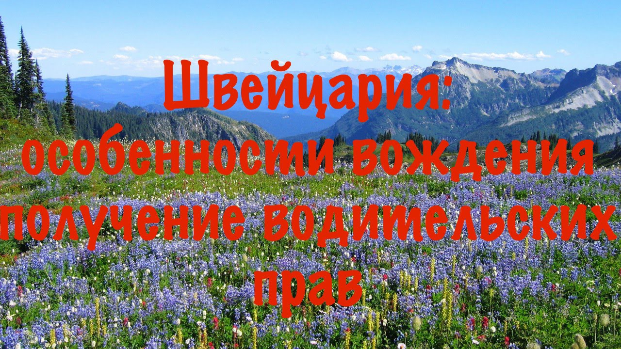 Швейцария: особенности вождения, подтверждение водительских прав