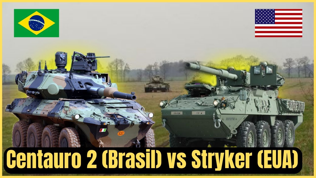 Stryker americano VS Centauro 2 brasileiro Quem REALMENTE tem o melhor blindado?