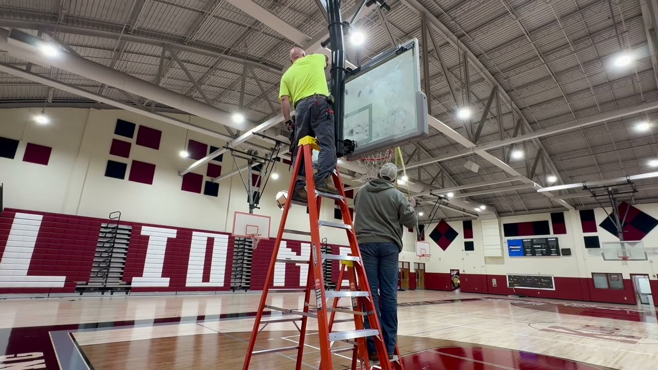 Basketball Goal Adjustments For A New Gym Floor!