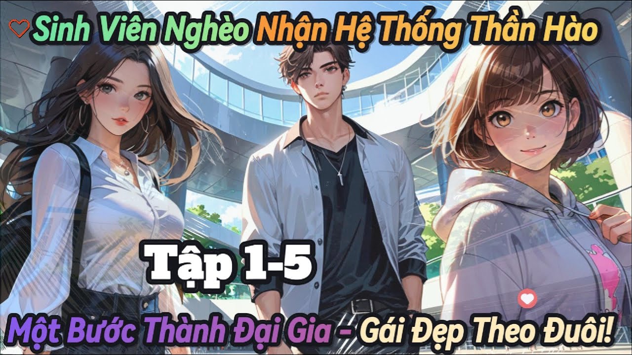 🔥 Tập 1-5 - Sinh Viên Nghèo Nhận Hệ Thống Thần Hào: Một Bước Thành Đại Gia, Gái Đẹp Theo Đuôi!