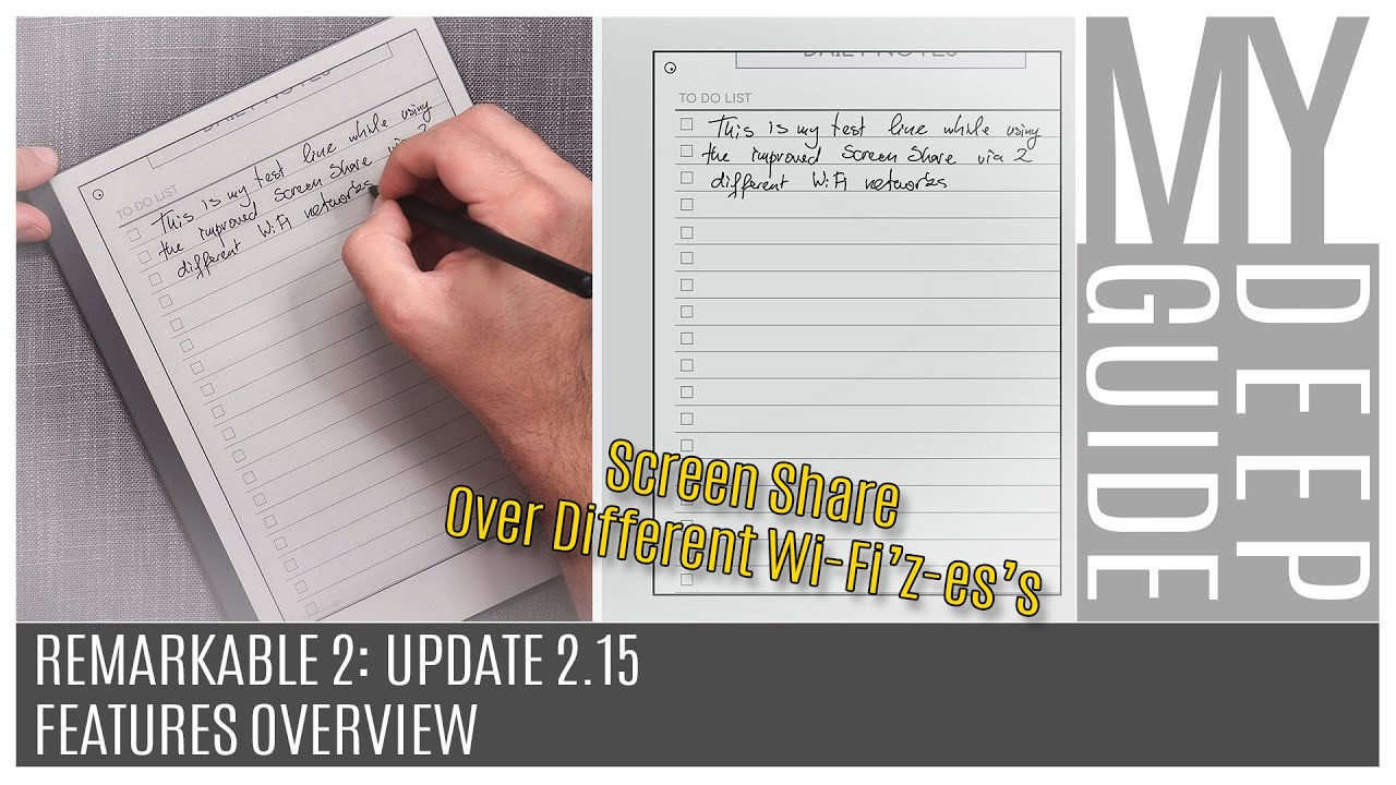 Remarkable 2: Update 2.15, Features Overview