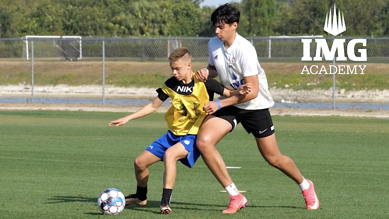 HOW TO BEAT THE BIGGEST PLAYER on the SOCCER FIELD ⚽️ IMG ACADEMY SOCCER CAMP DAY 1