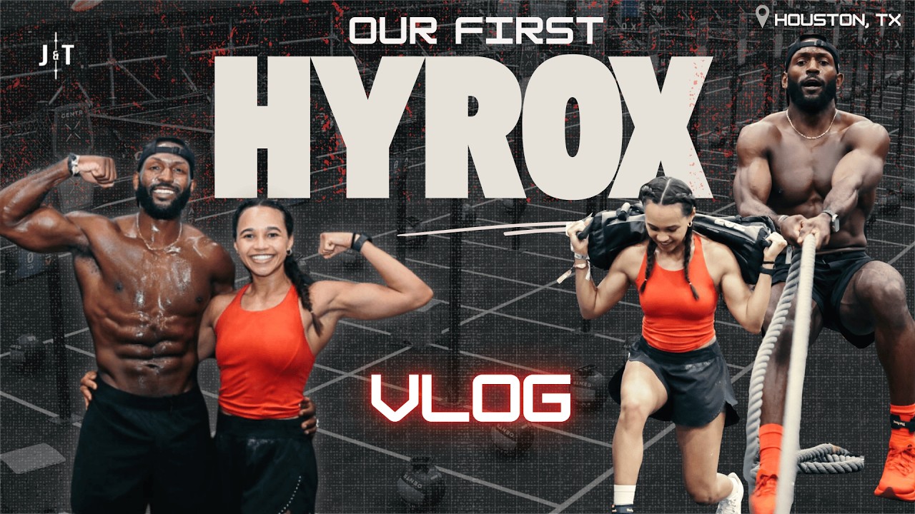 We Competed in Our First HYROX - Vlog [ Race Day Tips + Recovery Stretch]