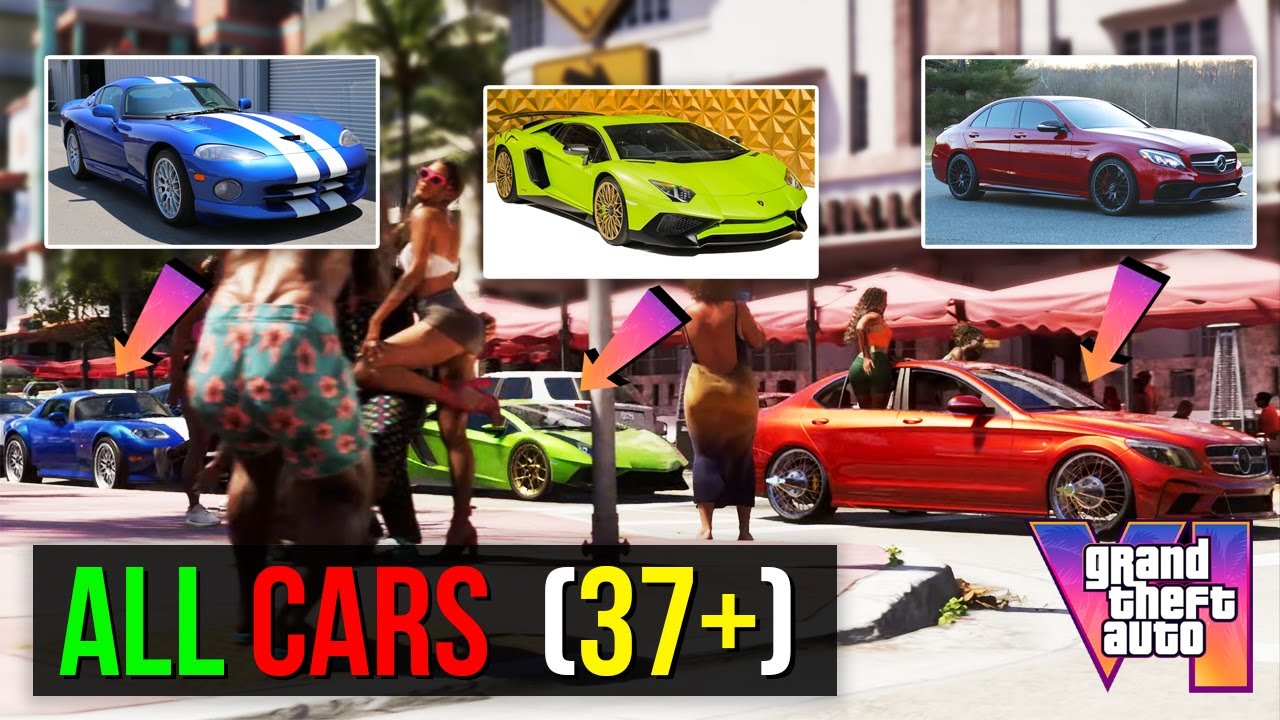 All Visible Cars in GTA 6 Trailer 2 | Real-Life Counterparts Revealed!