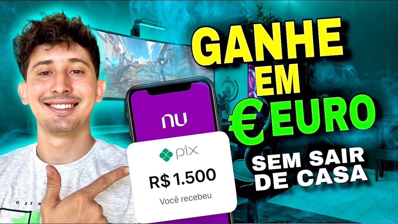 Como Ganhar em EURO 💶 Pela Internet usando o Celular | Renda Extra Online em Casa!