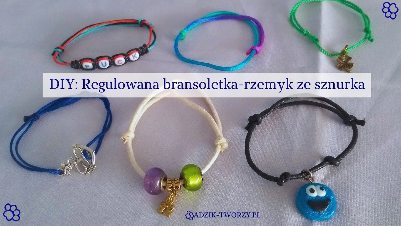 Regulowana bransoletka-rzemyk ze sznurka DIY - zmajstruj coś dla siebie!