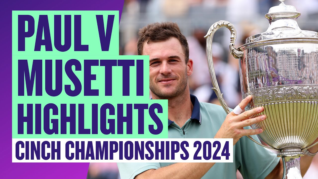 Title Town for Tommy! 🏆 | Highlights - Tommy Paul v Lorenzo Musetti | cinch Championships 2024 Final