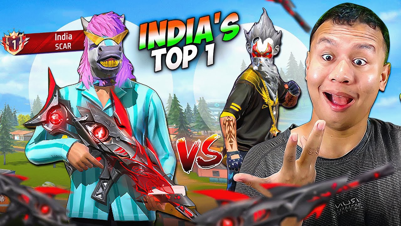 Игрок №1 в Scar Grandmaster в Индии против игрока Tonde 😱 Free Fire Max