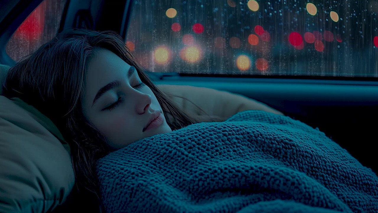 Rain on Car Window at Night 🚗 Relaxing Rain Sounds for Sleep & Deep Relaxation | Rain Sounds 3 Hours