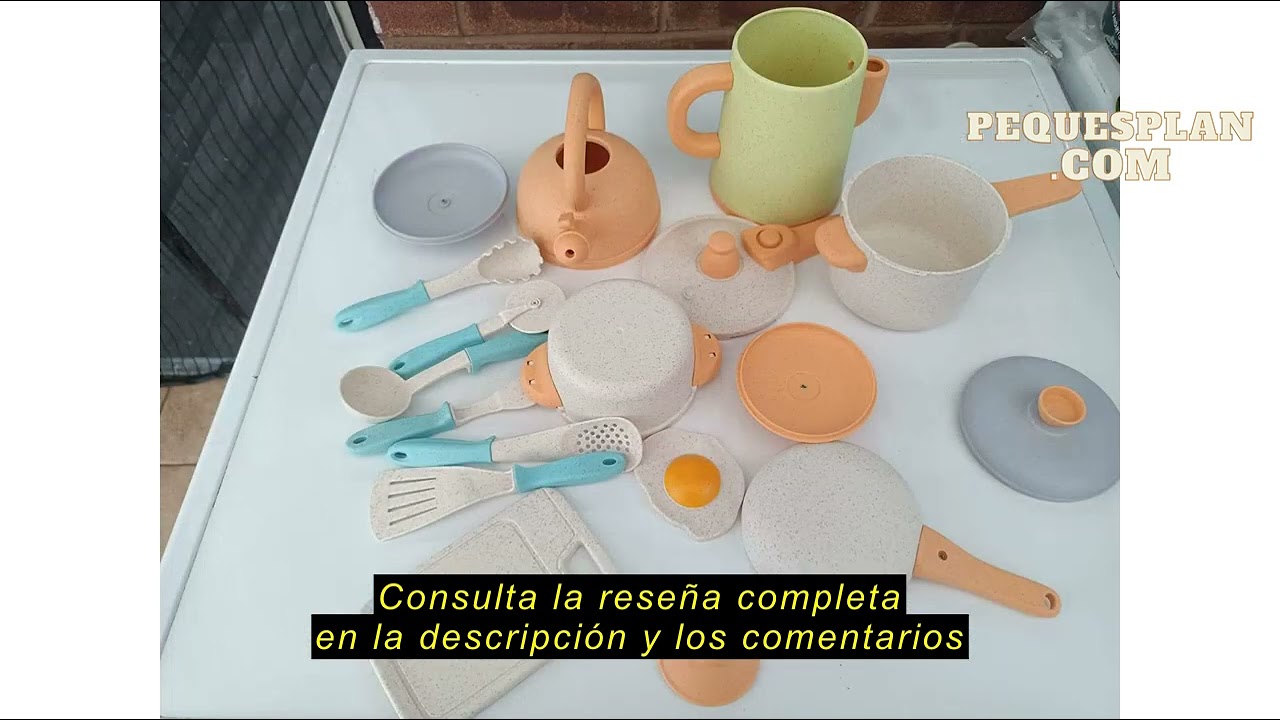 Reseña del BUYGER Utensilios de Cocina Juguete para Niños Accesorios, Juguete de Ollas y Sartenes Re
