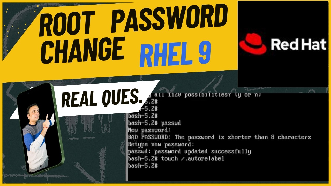 Как сбросить пароль root в RHEL 9
