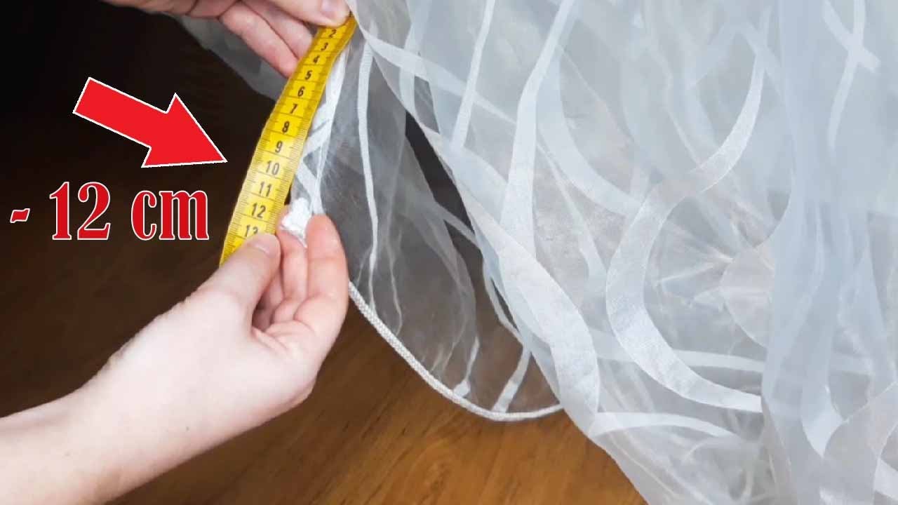 Как укоротить тюль, не обрезая длину. Волшебное решение